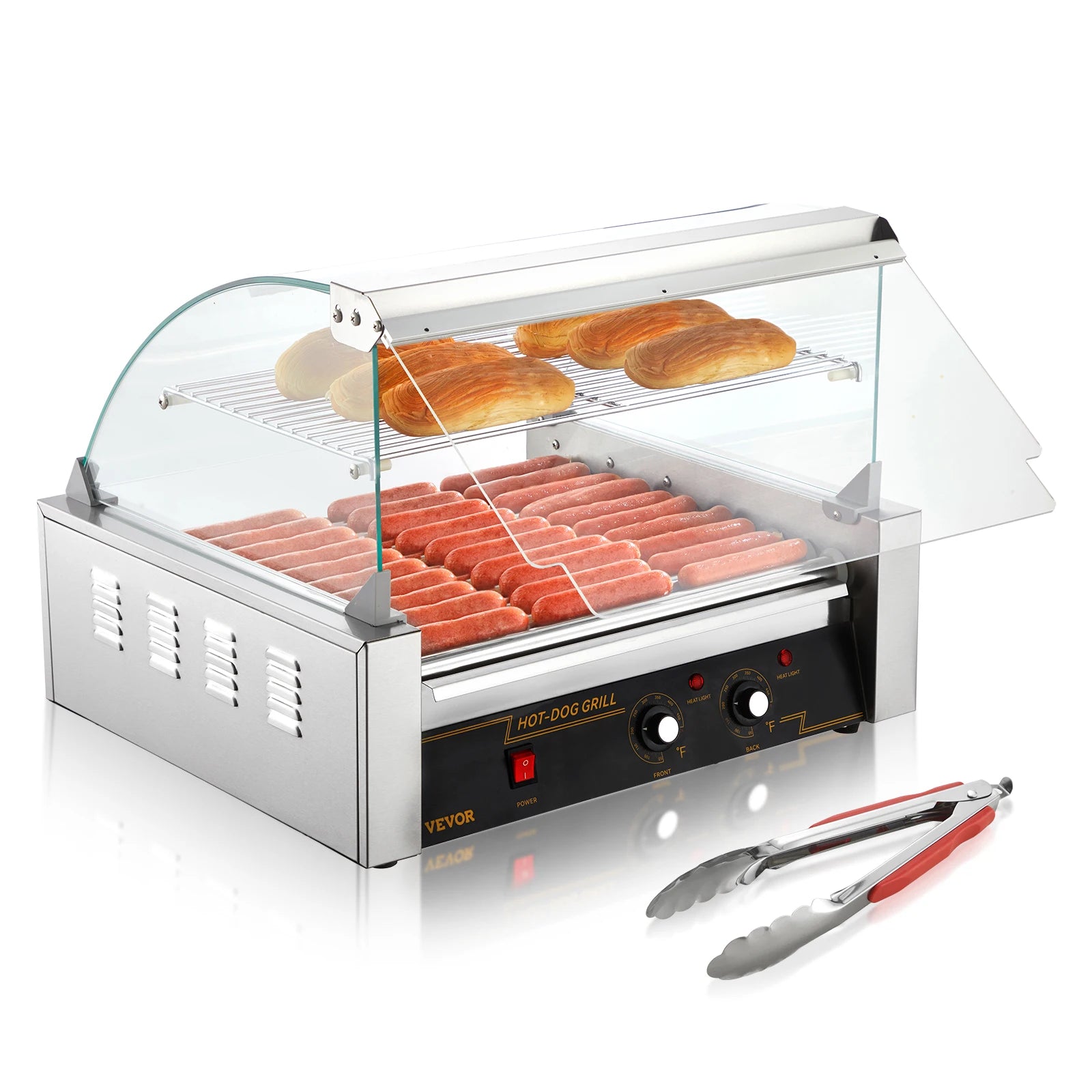 SucceBuy  5/7/11 Commercial Hot Dog Roller Electric Sausage Maker Barbecue Grill Machine for Camping Party Home Appliance 110V