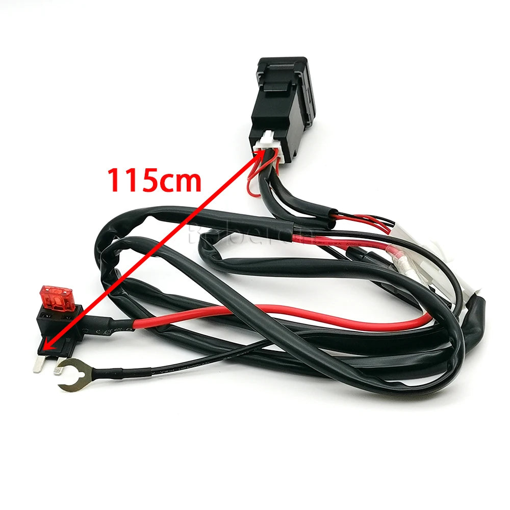 12V/24V Fit for Toyota Spade 2012-2016 LC76 2019-2024 Car Dual QC3.0 USB TYPE C PD Charger Socket Adapter Orange LED