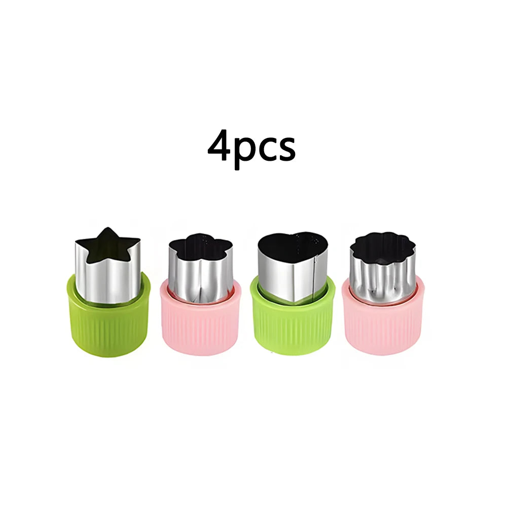 Cute Vegetable Fruit Food Cutter Shapes Set for Kids Lunch Bento Box Decorating Cookie Stamps with Fruit Forks,Food Picks