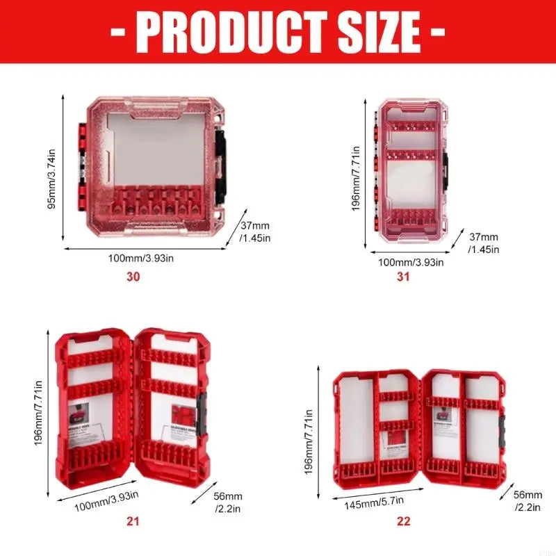 P8DA Screwdriver Bit Holder Box Organization 48-32-9921 48-32-9922 48-32-9930