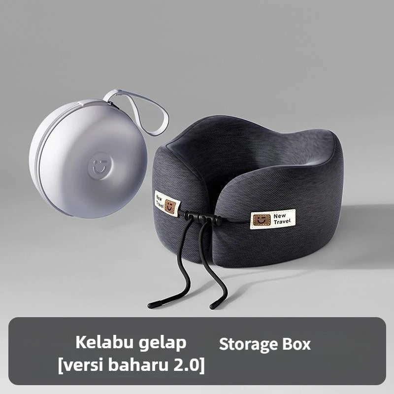 Memory Foam U-Shaped Travel Pillow, Ergonomic Neck Support Cushion, Portable Soft Airplane Sleep Pillow for Car Office Travel