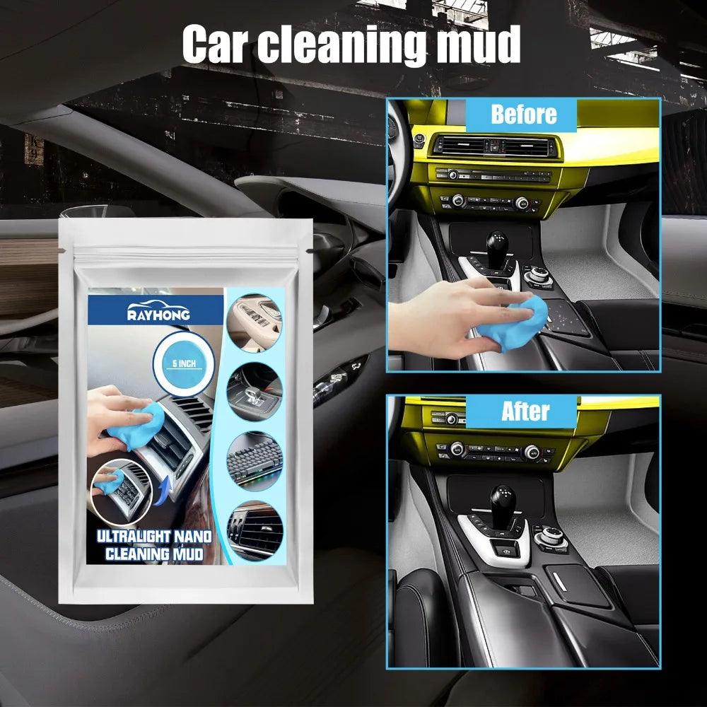 Car Accessories Interior Detail Removal Car Interior Cleaner Cleaning Mud Auto Air Vent Car Cleaning Gel Reusable Dirt Cleaner