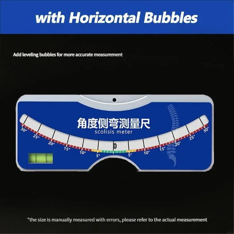 Scoliosis Test Meter 0-30° Measurement Evaluation Diagnosis of Back and Spine ScoliosisScoliometer with Bubble Level,