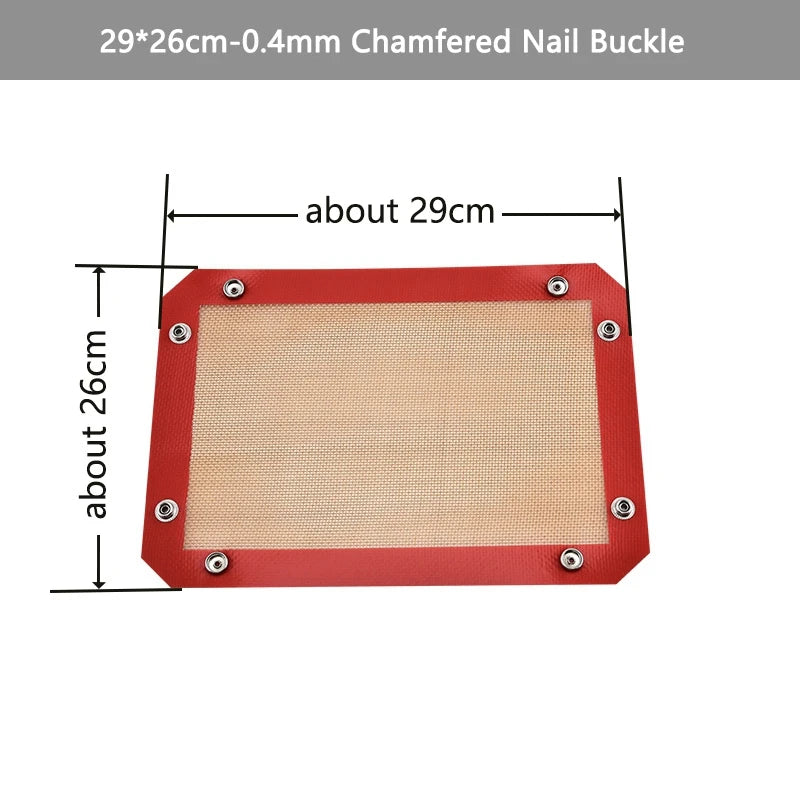 1Pc Silicone Baking Mat with Button Non-Stick Reusable Heat Resistant Pastry Mat Leak Proof Cookie Sheet for Oven Baking Supply