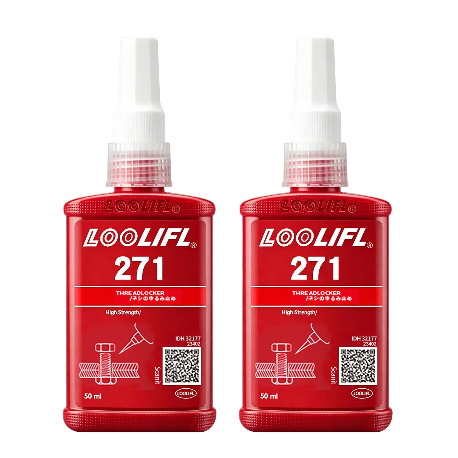 242 Blue 271 Red Threadlocker Adhesive Medium High Strength Screw Lock Sealant Anti-loosening Thread Seal for Metal Bolts Nuts