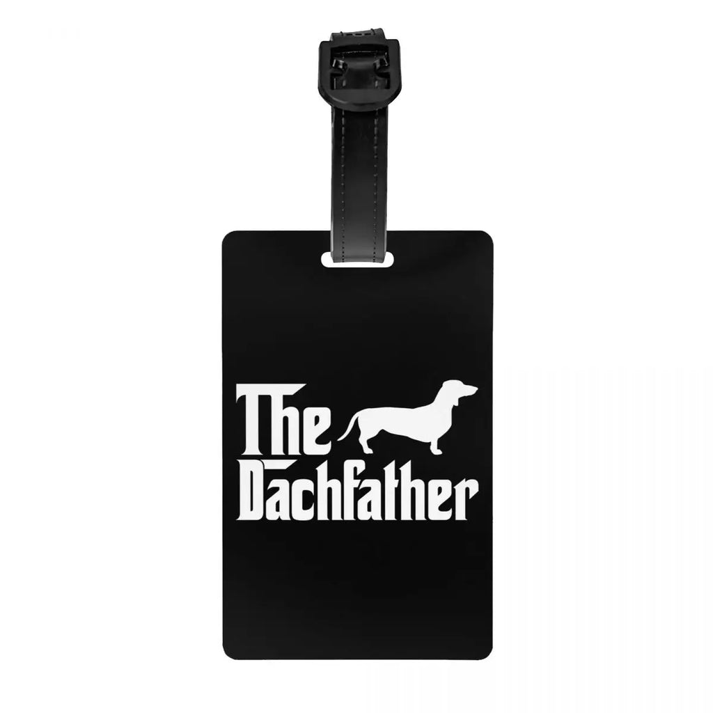 Custom Dachshunds Dog Luggage Tag Privacy Protection Badger Sausage Wiener Baggage Tags Travel Bag Labels Suitcase