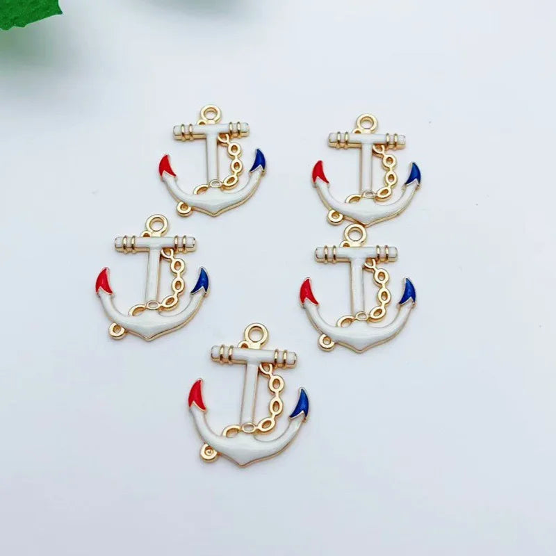 10pcs jewelry alloy accessories DIY boat anchor rudder hanging price handmade hair accessories necklace clothing hanging accesso