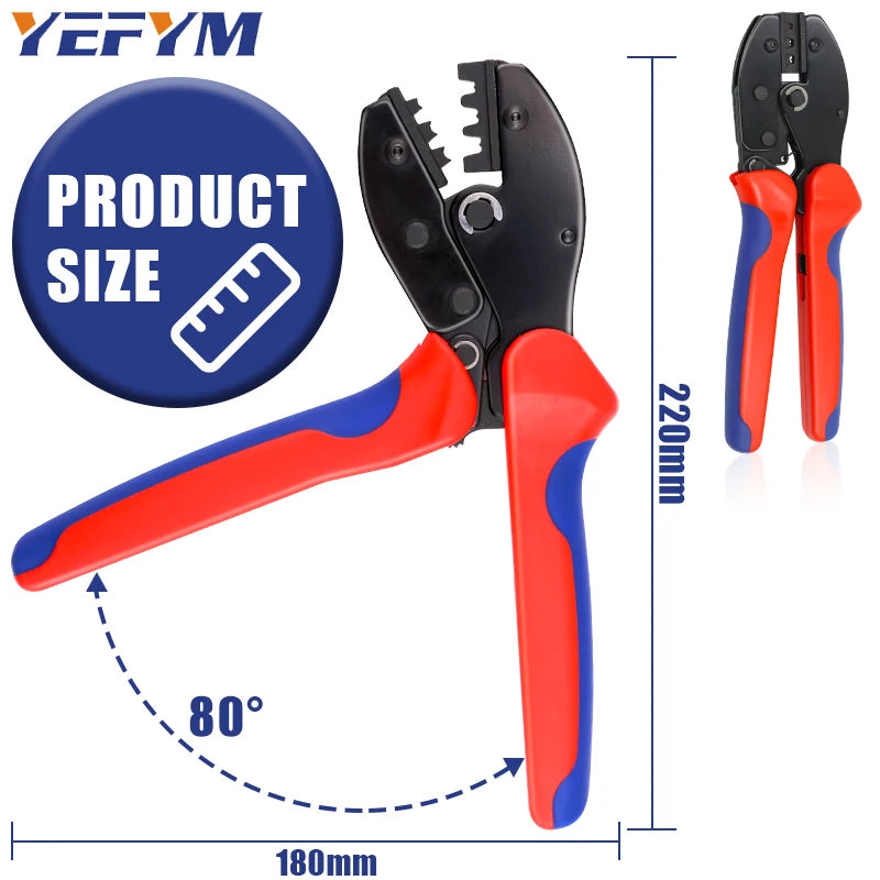 Solar Crimping Tool LY-2546B Pliers MC2.5/4/6mm² 14-10AWG PV Connector Cable Pressing 9 Inch Pliers Ratchet Solar Crimper YEFYM