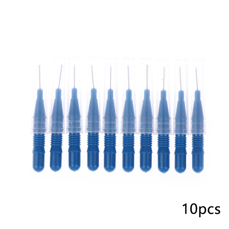100Pcs Interdental Silicone Brushes Dental Toothpicks Brush Between Teeth With Thread Oral Cleaning Tools