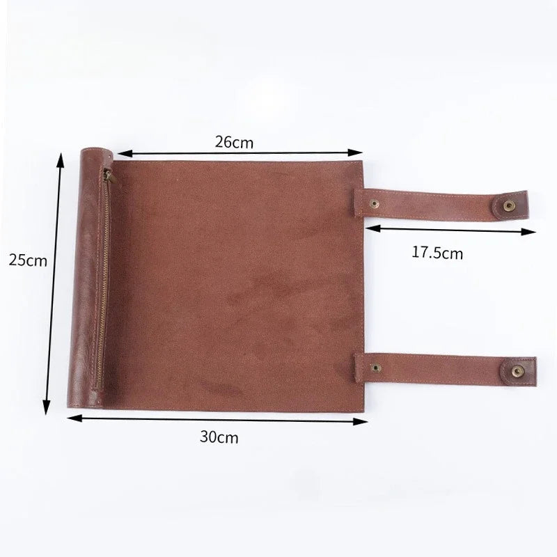 Foldable Dice Rolling Mat Tray with Zipper PU Leather Dice Bag for RPG DND Multi-Sided Dice Storage Bag Game Accessories