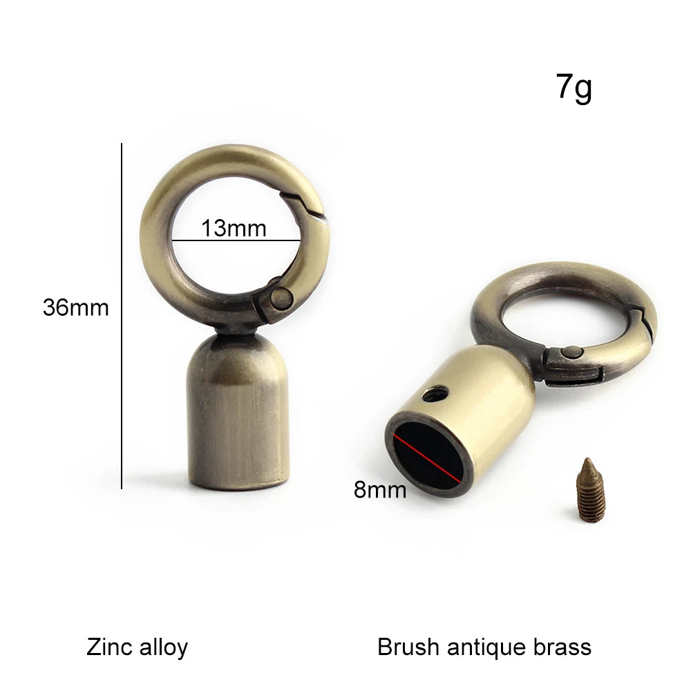 10/30/100PCS Metal Bag Straps Clasps Tassel Fringe Cap Buckle For Lether Rope Cord Lock Connector Hanger Shoulder Accessories