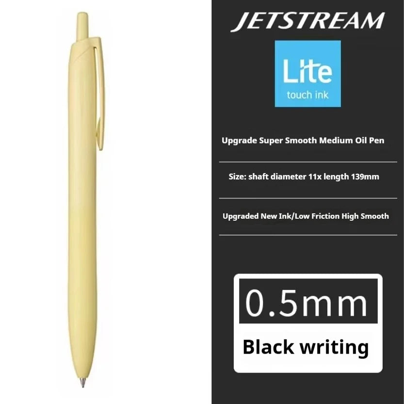 Uni Permanent Ballpoint Pen Jet Stream Anti-slip Cloudy Recycled Eco Shell Friction Super Smooth Ink Oil Pens Portable Supplies