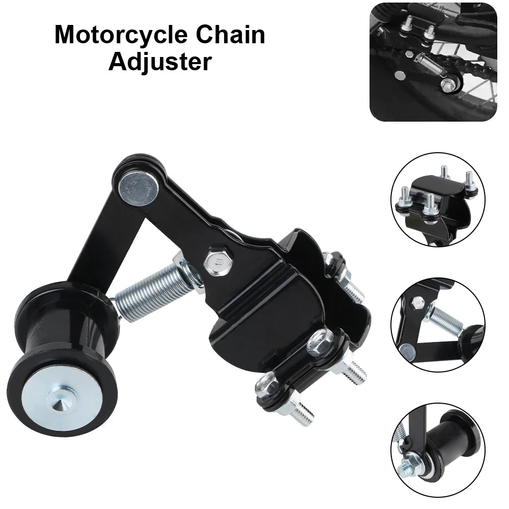 4 Wheeler Motorized Bike Motorcycle Chain Adjuster Tensioner Sprocket Parts Tools Universal Guide with Guide Wheels Bike
