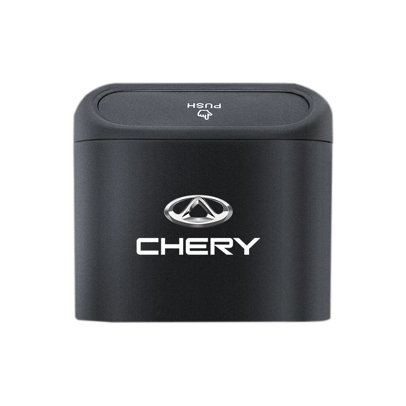 For Chery Tiggo 7 Pro 4 3 Fulwin 2 Arrizo 6 QQ 5x 5 8 T11 3 5 Gx EQ7 E3 Am Car Portable Trash Can Auto Logo Sundries Storage Box