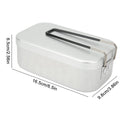 800ML Aluminum Lunch Boxes Outdoor Camping Cookware Tableware Foldable Handles Picnic Box Cooking Food Bento Box For Hiking