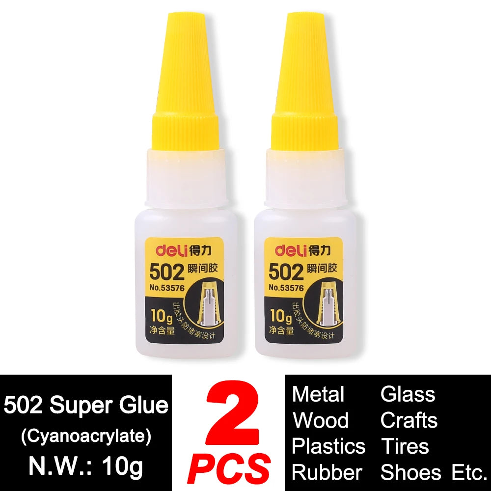 Professional Super Glue Extra Strong 502 Fast Instant Adhesive Cyanoacrylate Hardware Metal Cars Wood Craft Hobby Seconds Bond