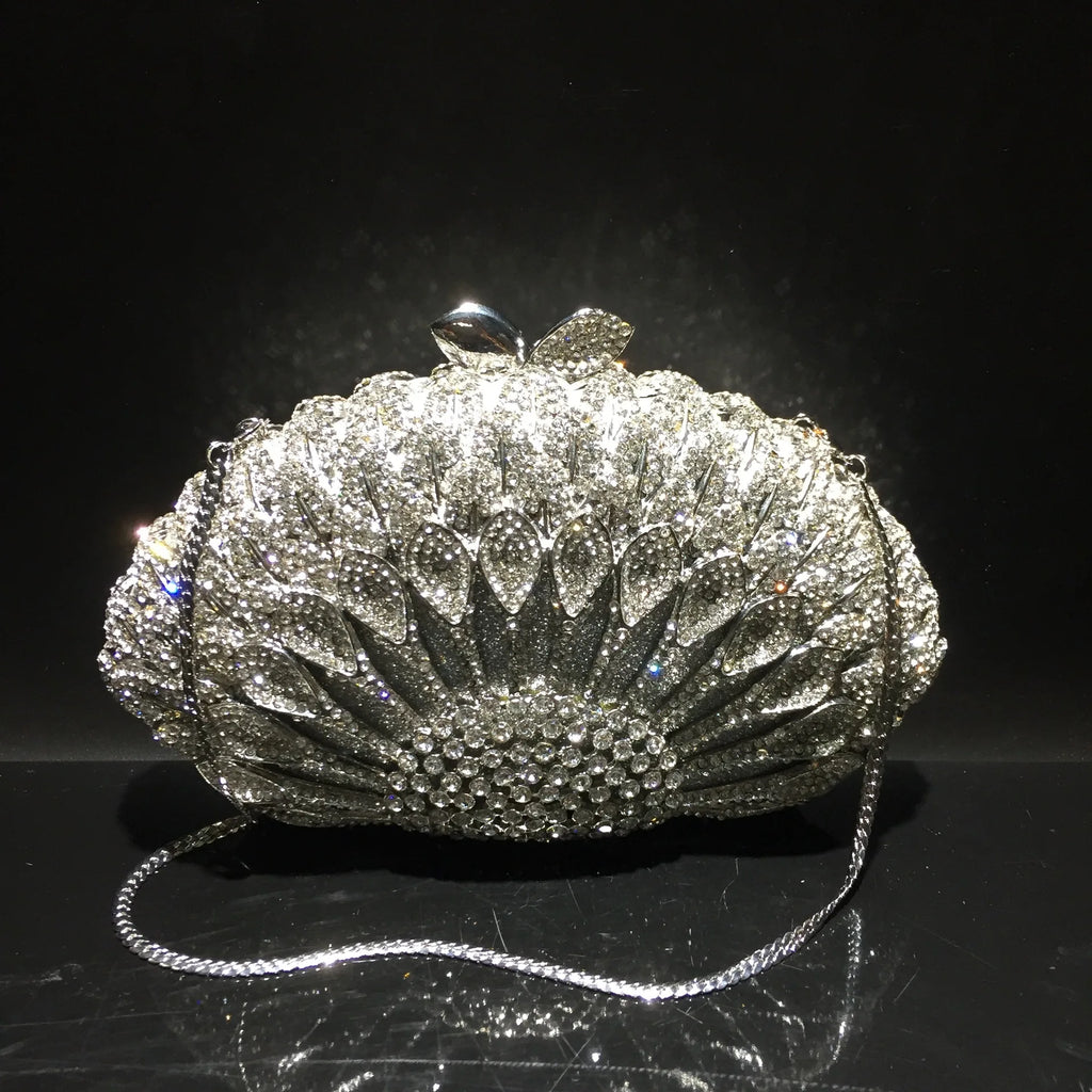 Woman Crystals Dinner Party Evening Clutch Bags Gems Handbag Diamond Evening Bag Wedding Bridal Purse Gala Banquet Purses