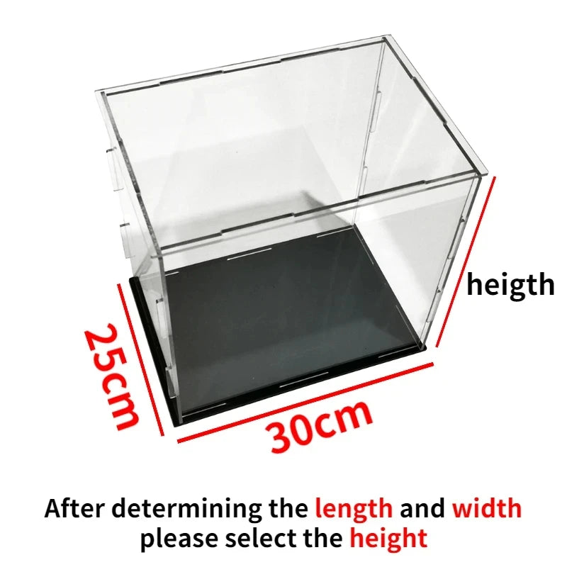 Acrylic Display Cabinets for Collections, Assembled Clear Acrylic Boxes for Protect Action Figures, Organizing Model,Dolls