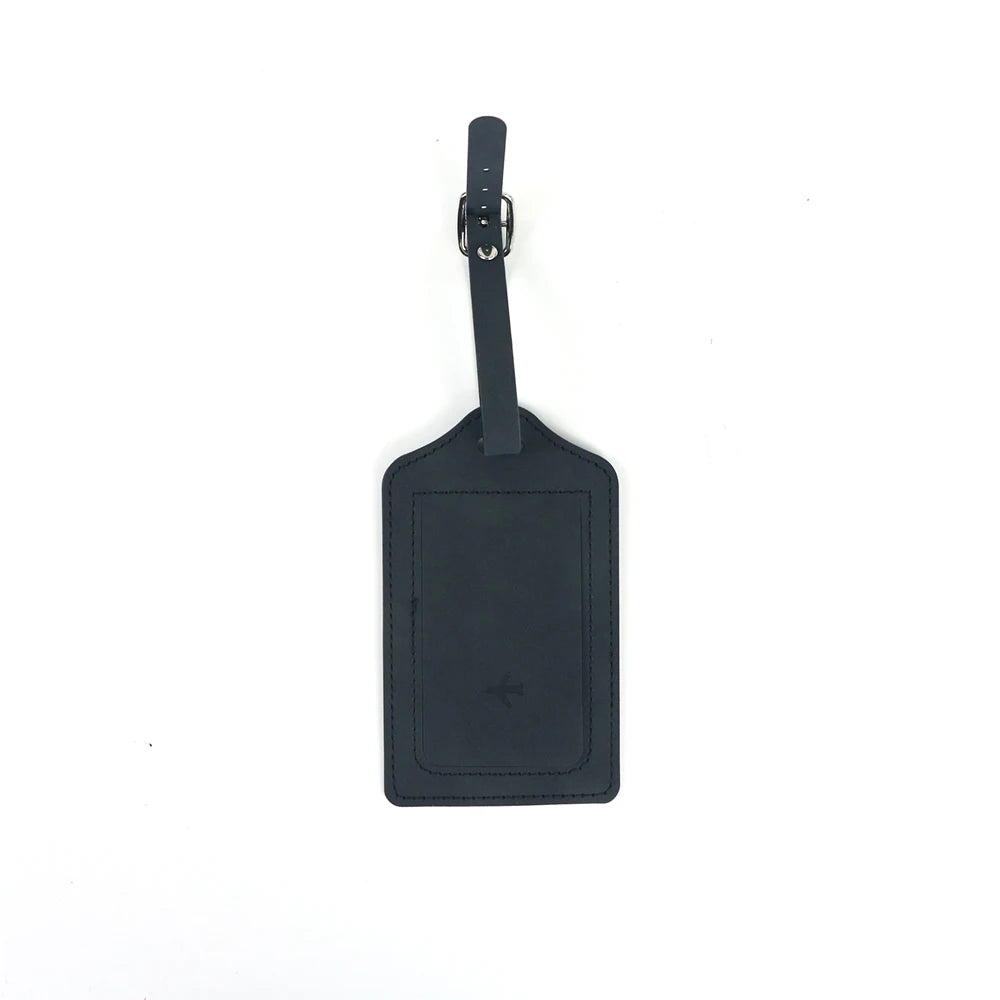 Customized Name PU Leather Name Tag Travel Anti-Loss Accessory Luggage Tag Leather Luggage Boarding Pass