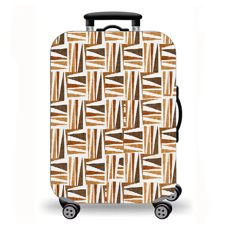Luggage protective cover, retro printed elastic suitcase protective cover, retro floral pattern.