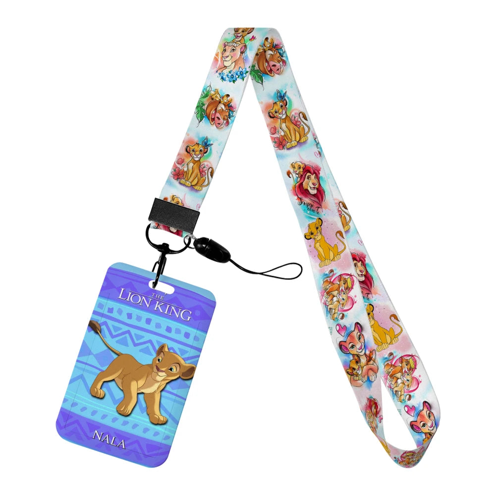 The Lion King Simba Disney Neck Strap Lanyard Movie Boys Card Cover Cartoon Badge Holder ID Card Students Hang Rope Gifts