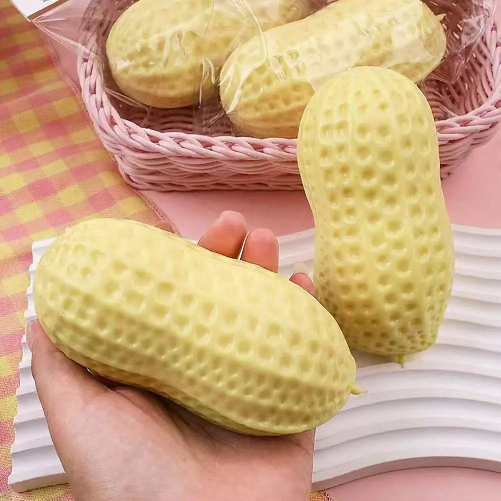 Peanut Stress Ball Soft Squeeze Toy ASMR Sensory Squishy Fidget Toy Anti-Stress Gift for Kids Adults Anxiety Relief