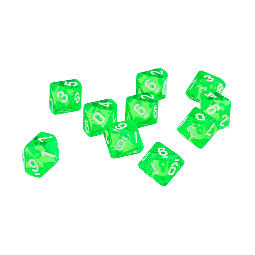 10pcs RPG DND Polyhedral Dice Set D10 D8 – Board Game Multi-sided Dice / 10 dés polyédriques RPG DND D10 D8 – Jeux de société multi-faces
