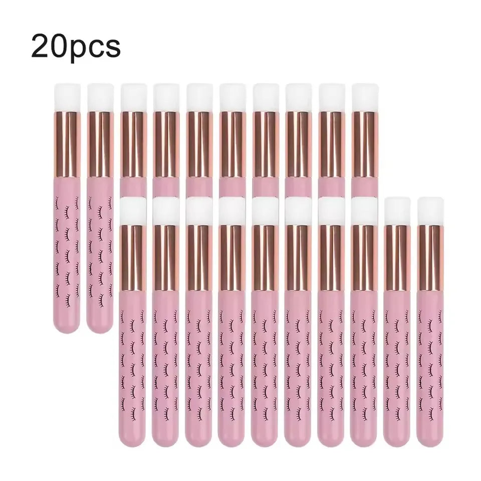 50/20/10pcs Eyelash Cleaning Brush Lash Shampoo Brush for Eyelash Extensions Peel Off Nose Pore Blackhead Remover Makeup Tool