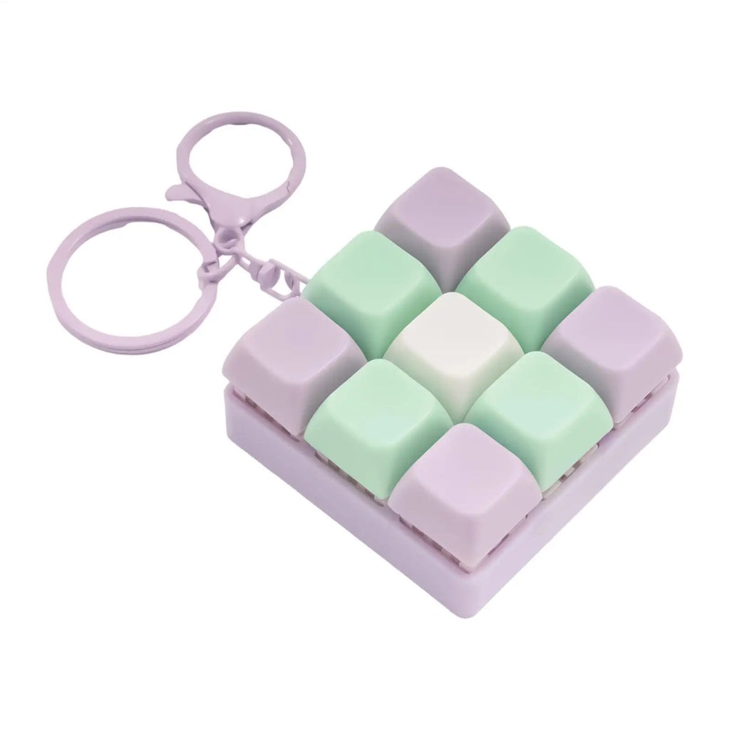 Keyboard Fidget 9 In 1 Detachable Sensory Button Gadget Keycap Fidget for Classroom School Work Home Car Airplane Travel Outdoor