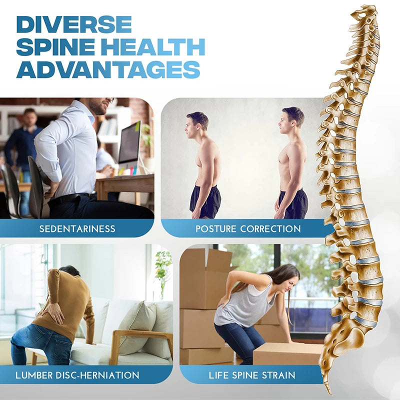 Back Stretcher Multi-Level Adjustable Massager Waist Neck Fitness Lumbar Cervical Spine Cervical Spine Support Massager Lying