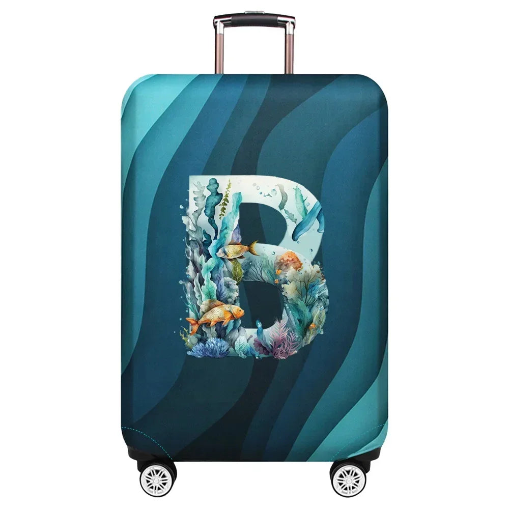 Elastic Fish Letter Series Luggage Protective Cover Suitable for 18-32 Inch Bag Suitcase Covers Trolley Cover Travel Accessories