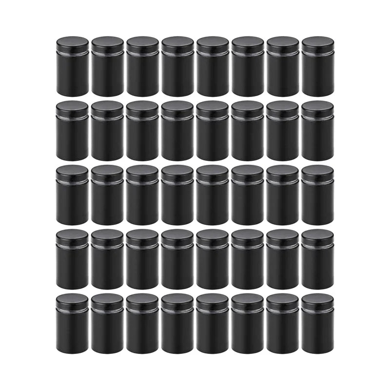 Stainless Steel Advertise Fixing Screw Black Dia 12mm For Acrylic Picture Frame Glass Sign Standoff Nail Wall Mount Pack of 20