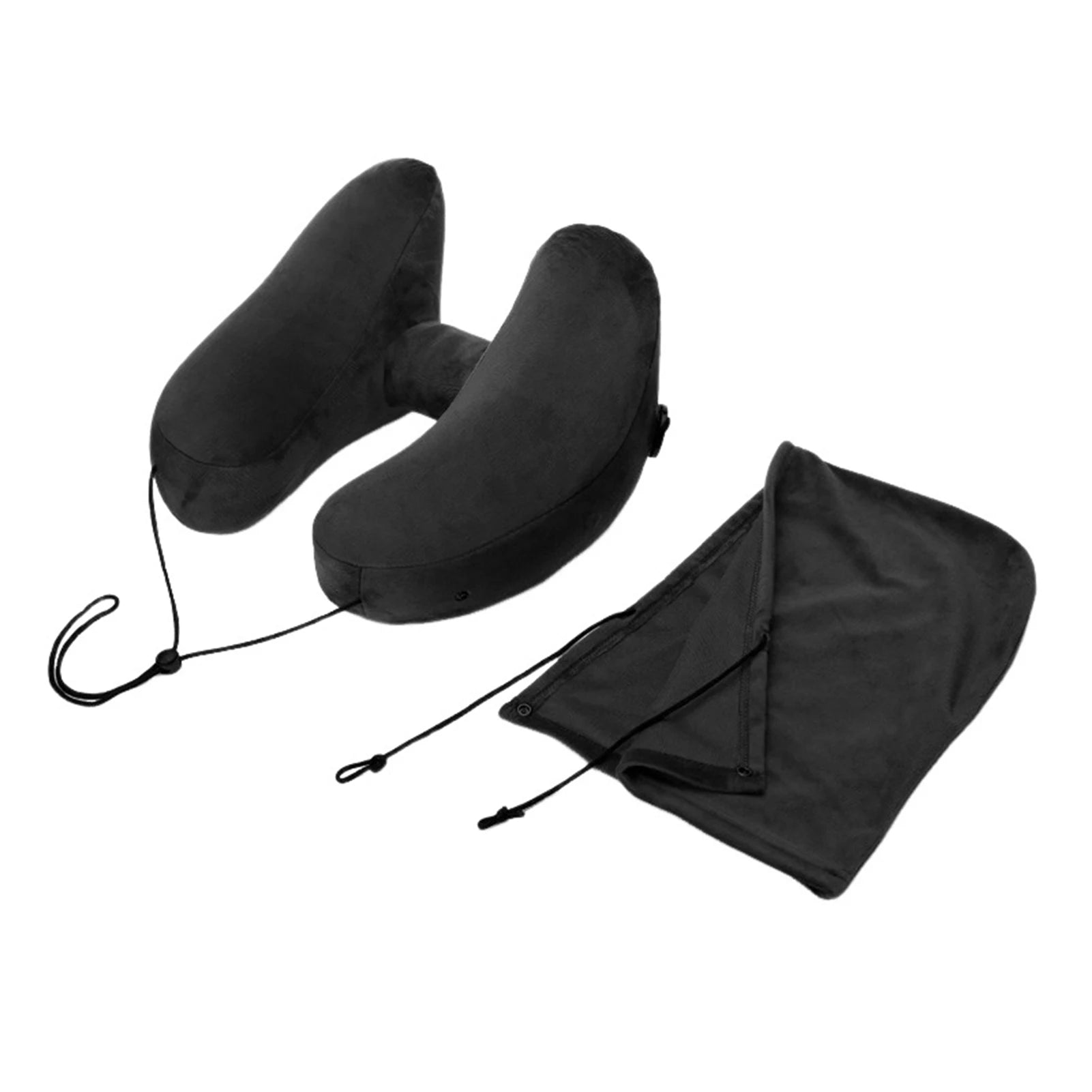 Inflatable Neck Pillow With Hat,U Shape Travel Neck Pillow,Comfort Support Inflatable Airplane Pillow,Airplane Neck Cushion