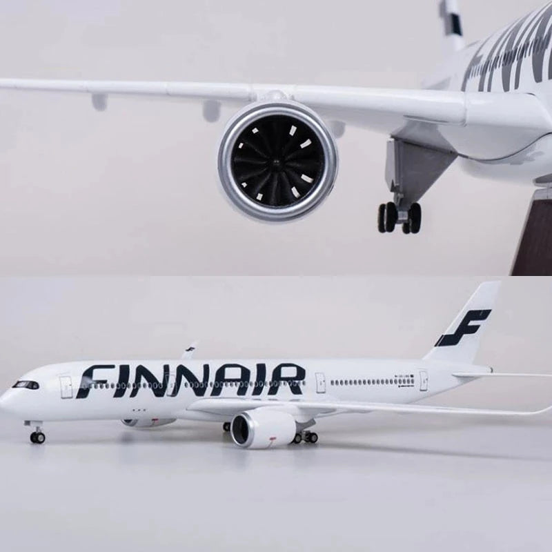 Airplane Airbus A350 Finland 47CM 1/142 Scale FINNAIR Airline Model Diecast Plastic Resin Plane For Collection Decoration home