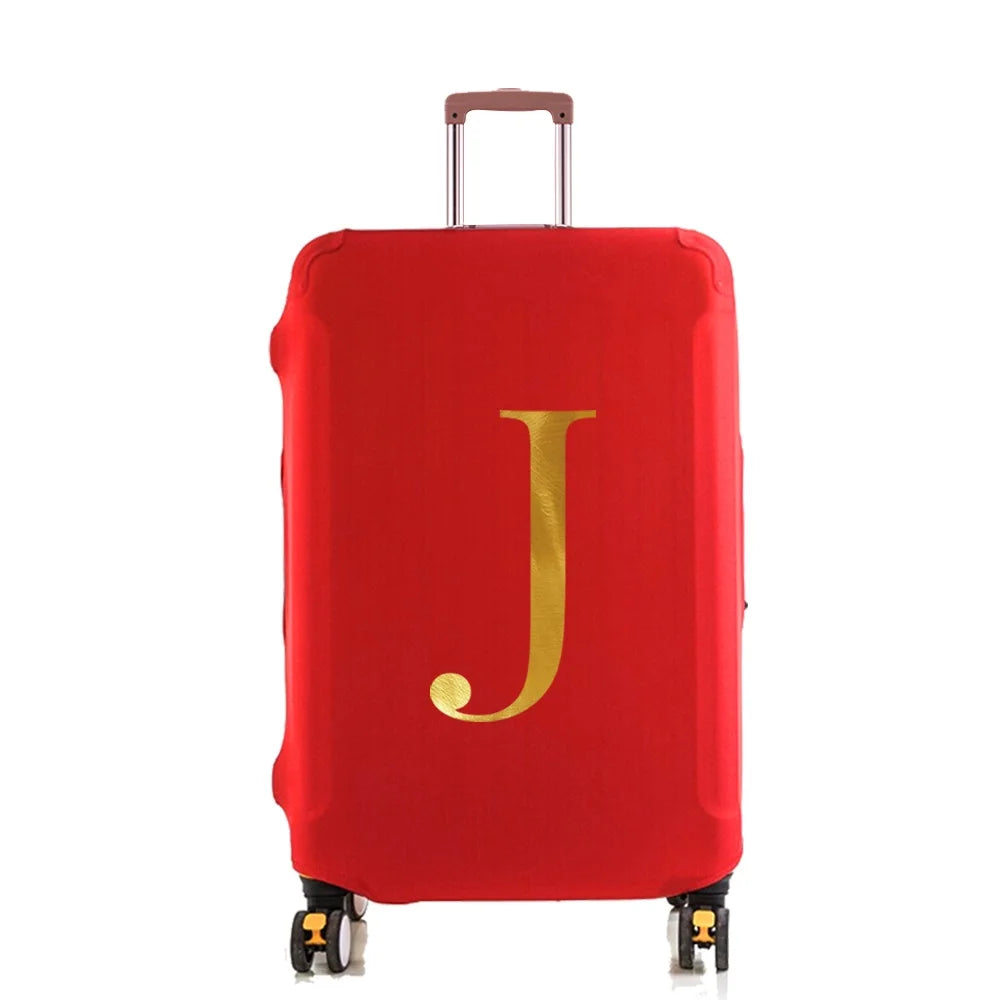 Luggage Cover Protector Elastic Fashion Suitcase Dust Cover Fit 18-28 Inch Trolley Baggage Letter Name Print Travel Accessories