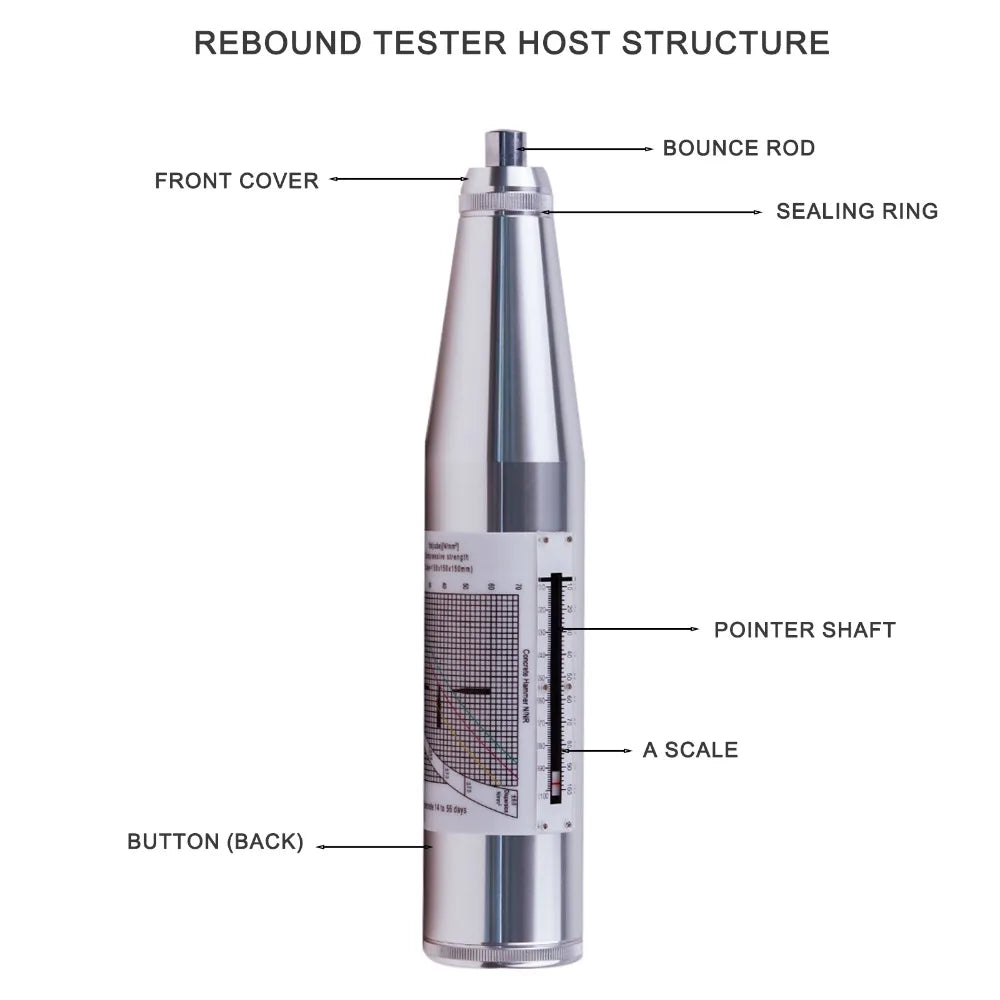 ZC3-A Portable Concrete Rebound Hammer Tester NDT Resiliometer Schmidt Hammer Top Quality