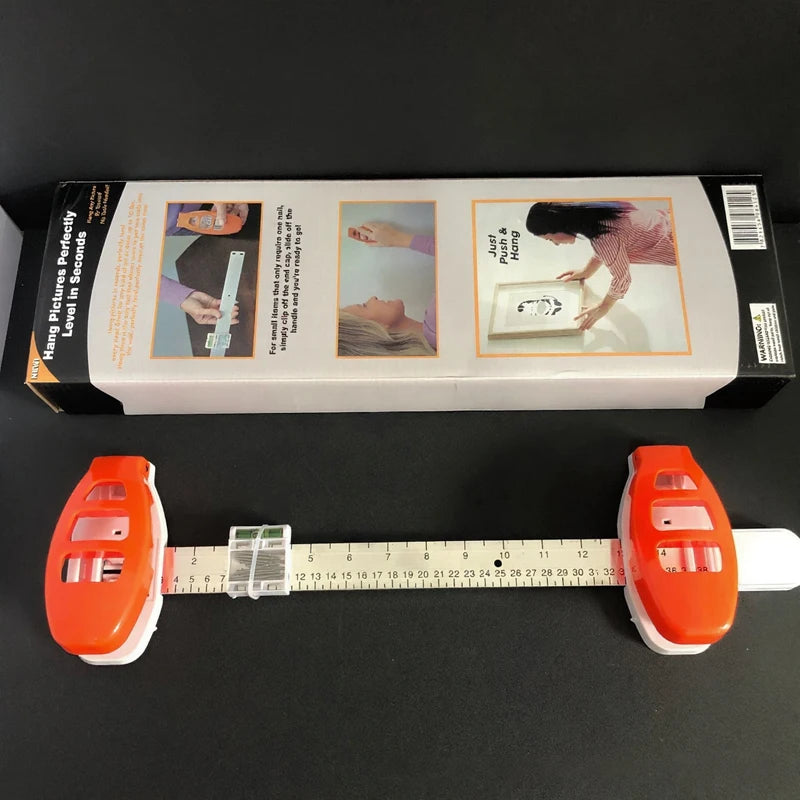 Picture Hanging Level Ruler Tool Frame Positioning Balance Ruler Versatile Wall Decor For Hole Marking & Measuring Angle Ruler