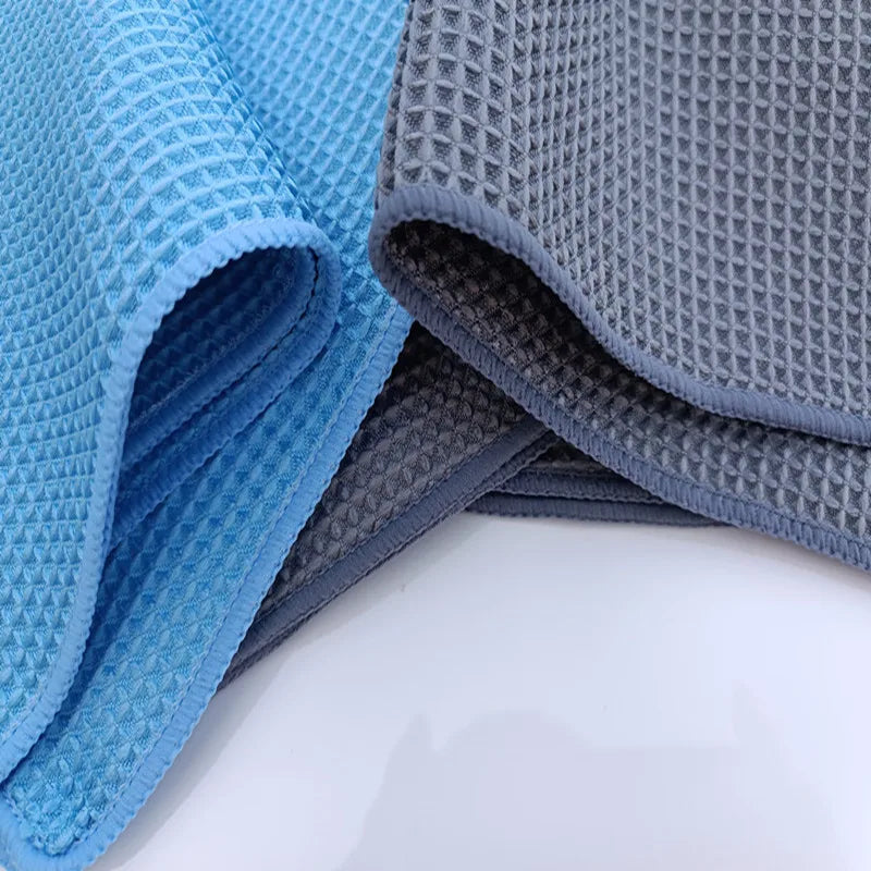 Microfiber Waffle Towel Car Drying Glass Cleaning Cloth Absorbent Lint Free for Auto Detailing Car Wash Wipe