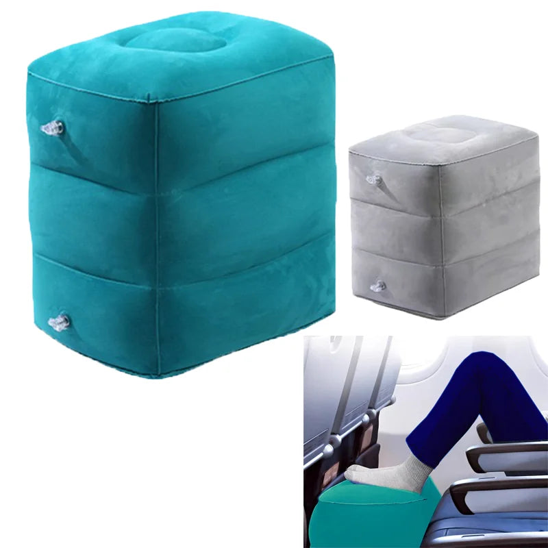 PVC Kids Flight Sleeping Footrest Pillow Resting Pillow On Airplane Car Bus Pillow Inflatable Travel Foot Rest Pillows Foot Pad