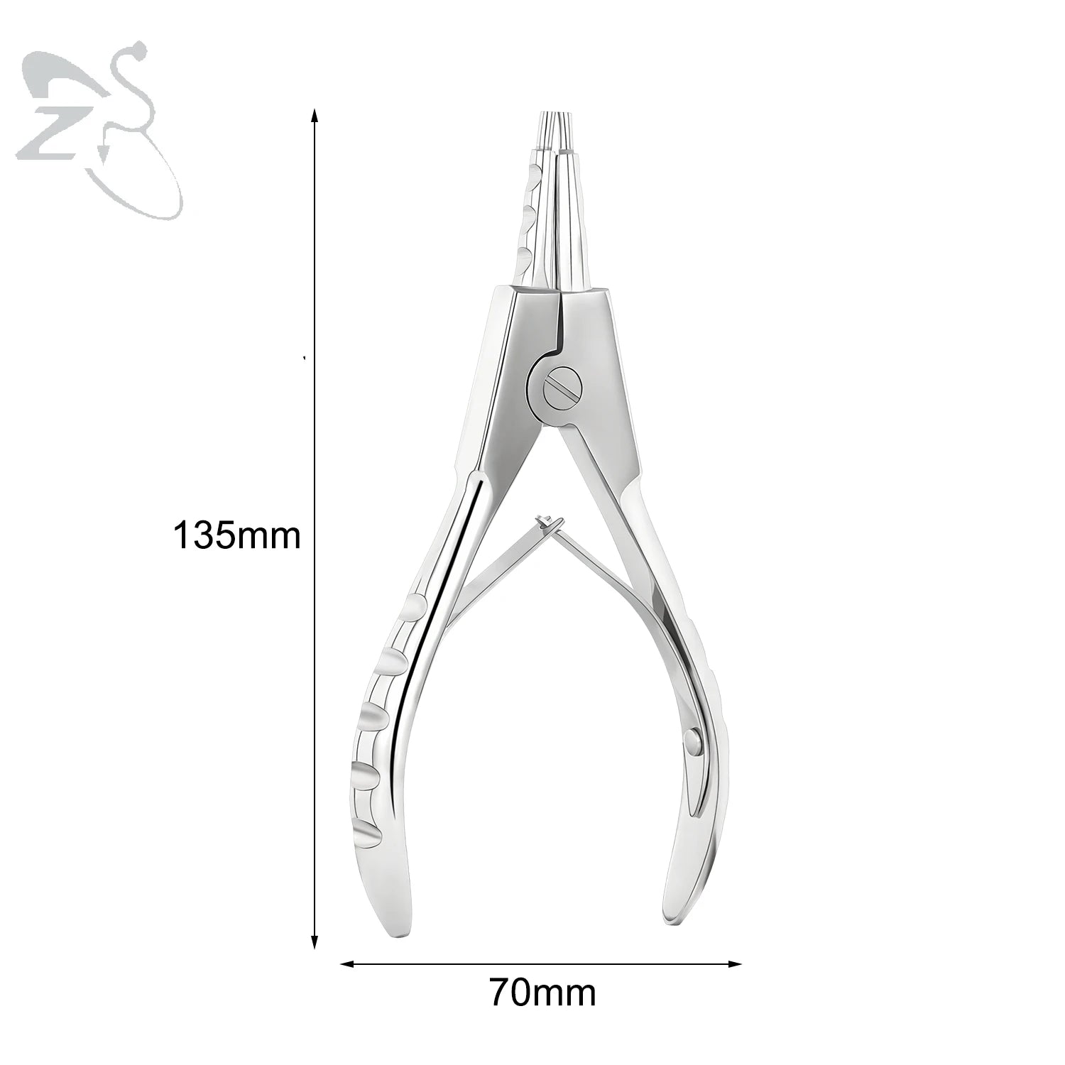 ZS 1PC Stainless Steel Piercing Clamp Slotted Locking Forcep Opening Piercing Plier Tool for Ear Lip Belly Navel Tongue Piercing