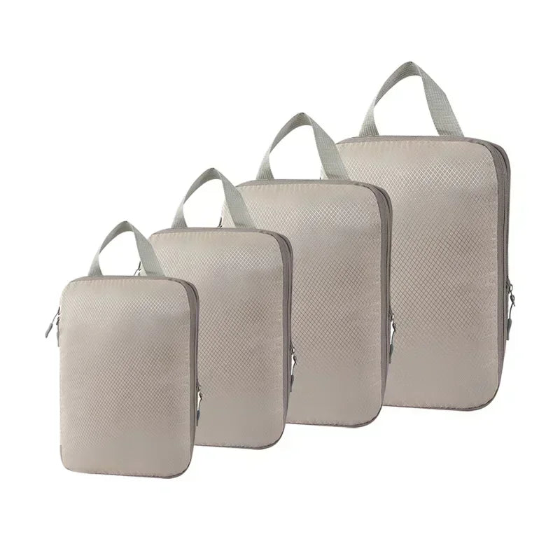 Packing Cubes Bag Portable Suitcase Organizers Waterproof Luggage Storage Cases Drawer Clothes organizer 4Pcs Travel Compression