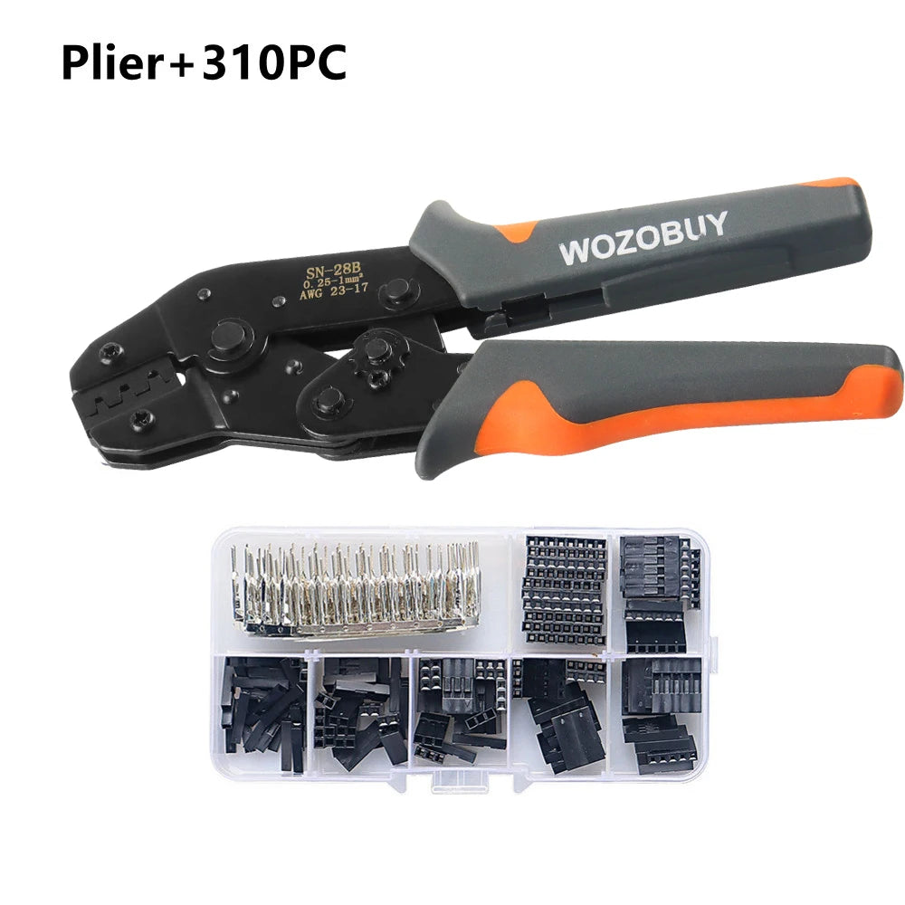 Crimper for Micro Connector Pin or Crimping Tool Kit,AWG23-17 Crimping Pliers for JST, Dupont, Molex, AMP EI Series
