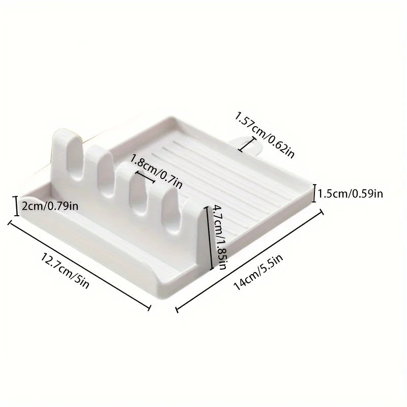 Silicone Utensil Holder, Cutlery Holder, Spoon Storage Rack, Suitable for Spatula, Long-handled Spoon, Fork, Put Pot Lid