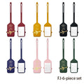 Hot Stamping Airplane Luggage Tag - PU Leather Travel Baggage Identifier with Contact Info Card