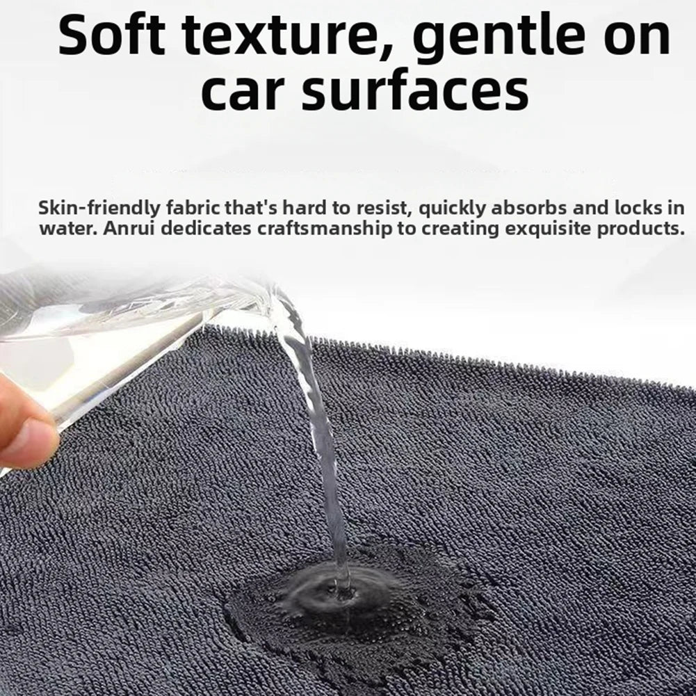 3 Pieces Towels for Car Wash Microfiber 40x60cm Super Absorbent for Cleaning Cars Homes Bathrooms with Tear Resistant Stitching