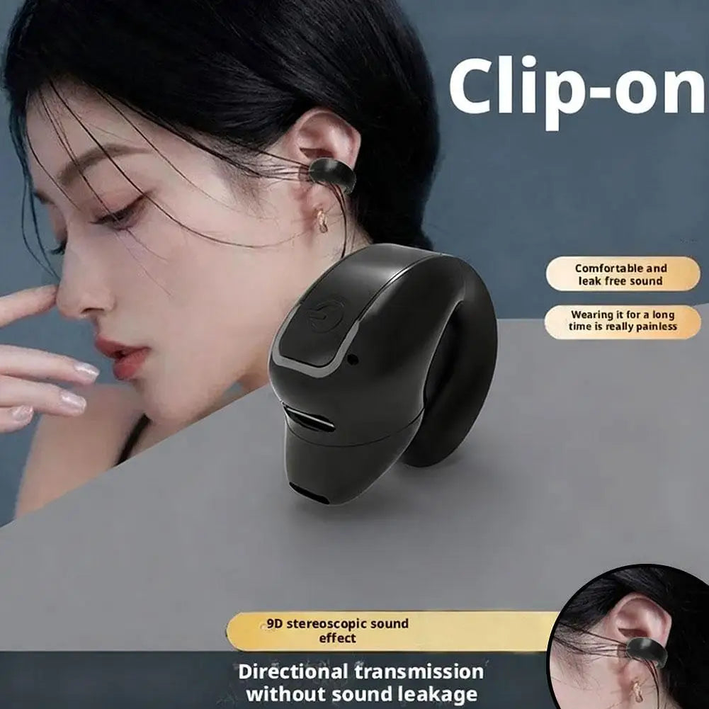 Earphone Clip Wireless Bluetooth Headphone Bone Conduction Headset High Quality TWS Auriculares Sport Noise Canceling With Mic