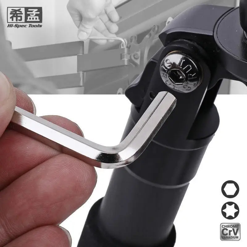 Hexagonal Wrench Set, Metric And Imperial, Short Handle, Ball Head, L-Shaped Wrench Tool