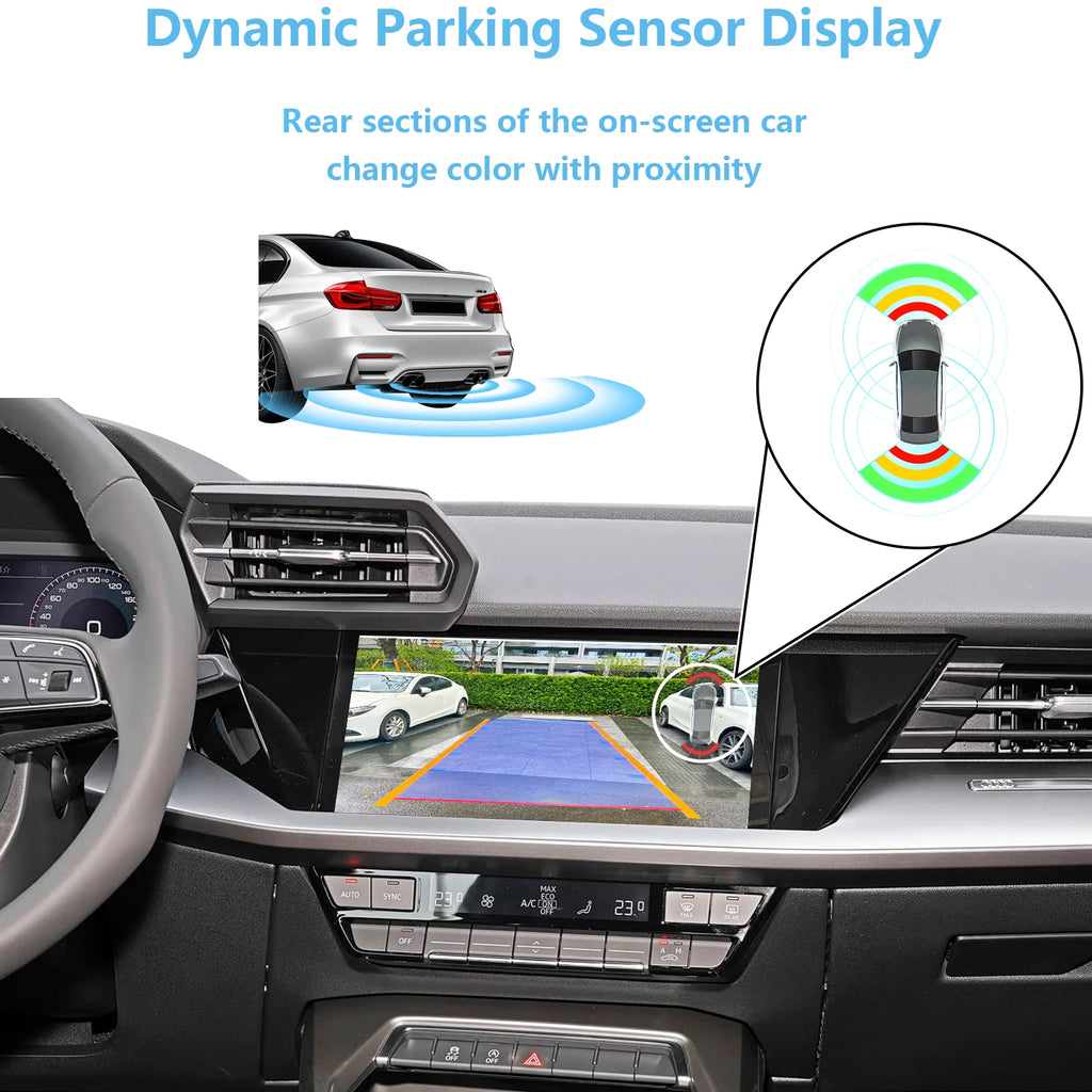 AHD Backup Camera for Audi A3 A4 S4 A5 Q5 S5 2021-2025,Q3 2019-2025,MIB3 System Retrofit Reverse&Front View,No Need Programing