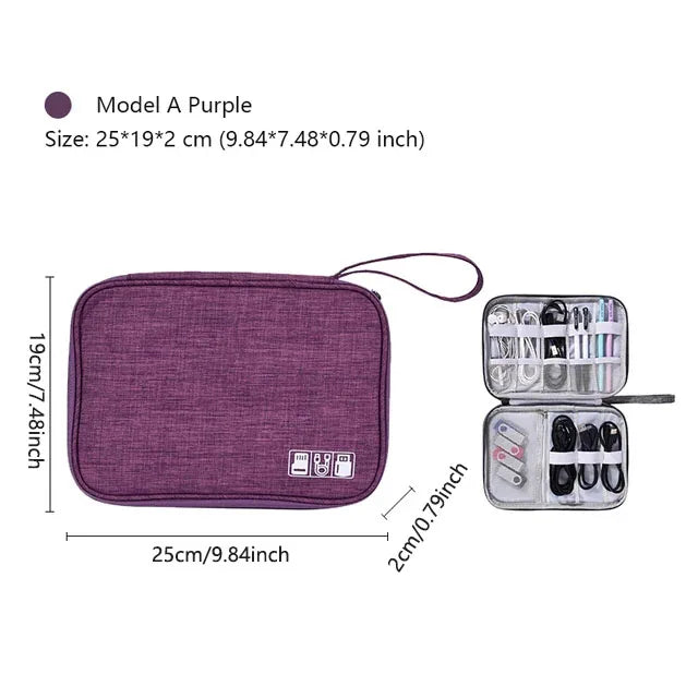 Travel Cable Bag Portable Digital Storage Pouch Waterproof Electronic Accessories Storage Bag Travel Cable Organizer Bags