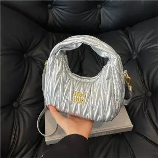 High-End Luxury Diaper Bag Women Simple Vintage Handbag Top Layer Leather Crossbody Shoulder Purse Tote Messenger Shopper